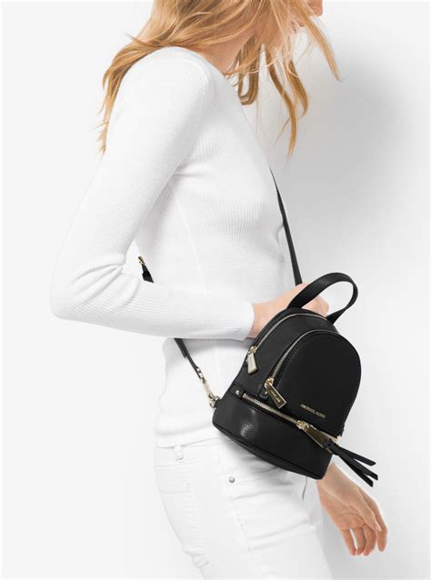 michael kors rhea pebble leather backpack|Michael Kors rhea mini.